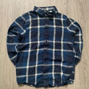 Volcom Navy and White Checkered Shirt